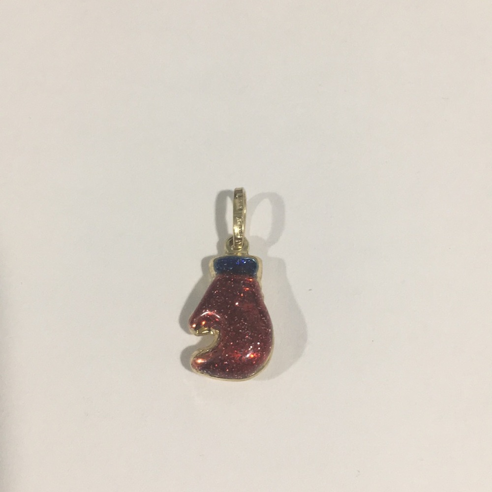 14k Yellow Gold Boxing 🥊 Glove Charm W/ Enamel